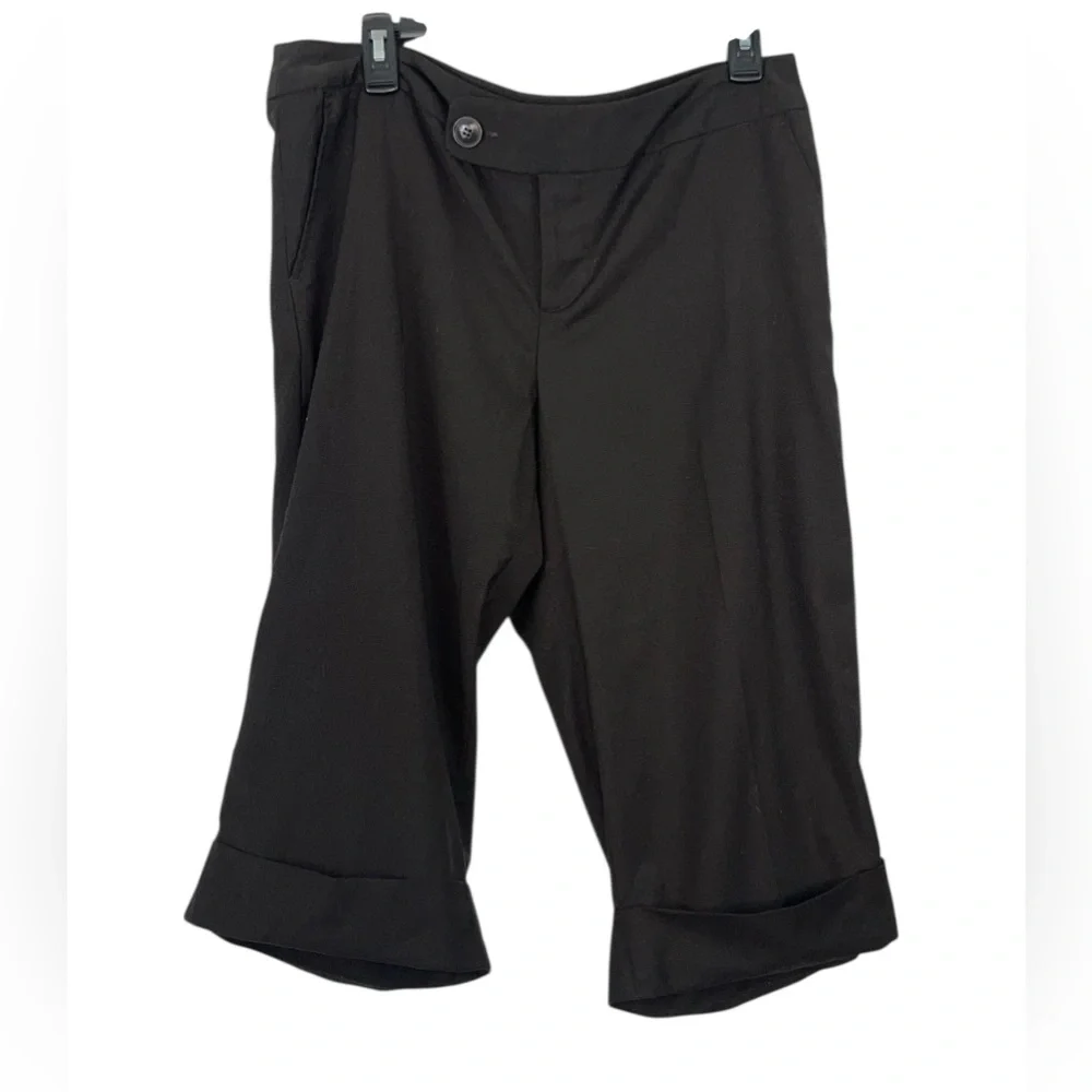 ECI Bermuda shorts with cuffed hem. Size 12 GUC
Color is brown. - Picture 3 of 9